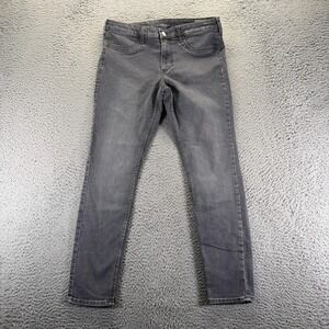 H&M &Denim Jeans Womens 10 Gray Cotton Denim Skinny Ankle Faded Workwear Stretch
